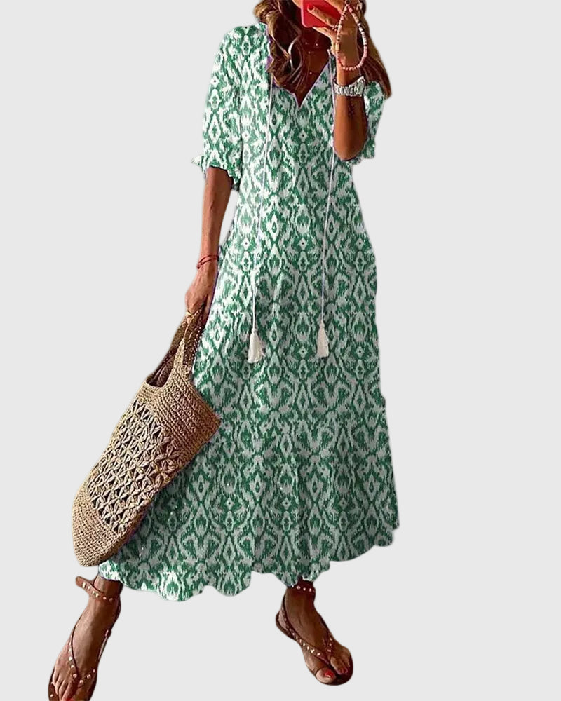 Sofia | Vestido Maxi Bohemio Vintage de Verano