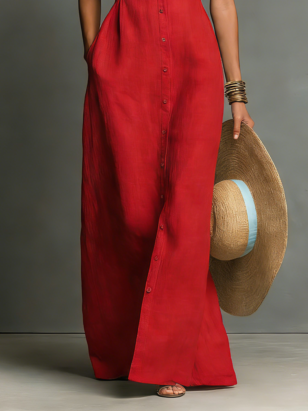 Alba | Vestido camisero de lino fluido