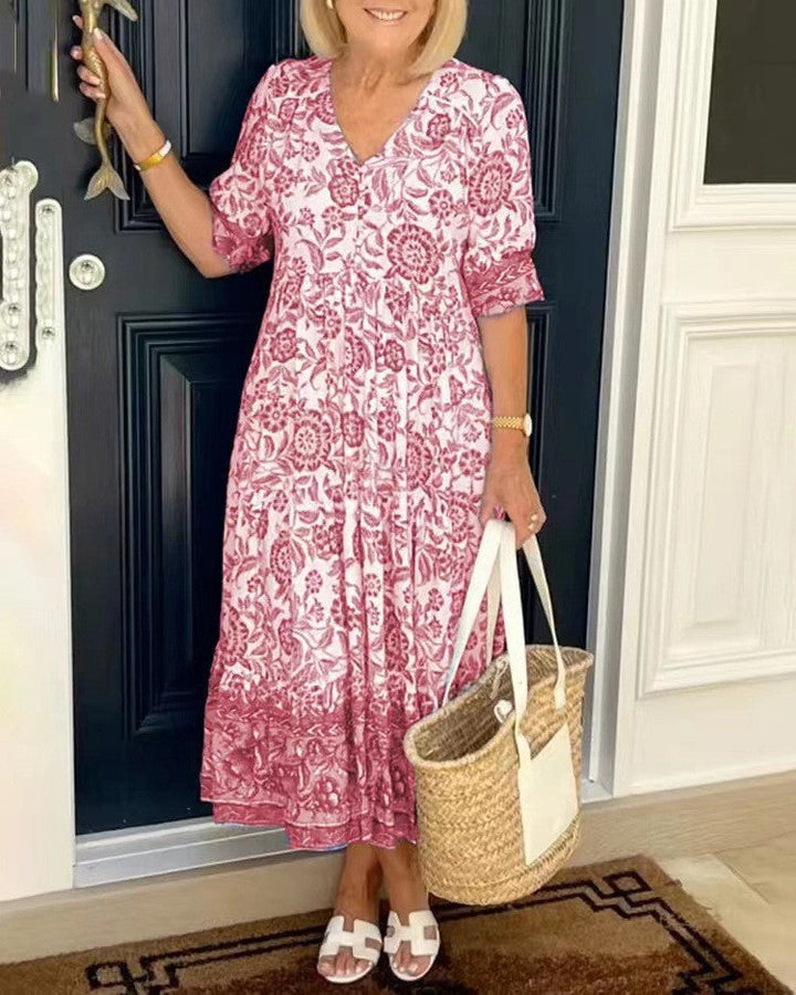 Candice | Elegante floral con escote en V