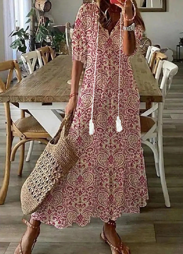 Sofia | Vestido Maxi Bohemio Vintage de Verano