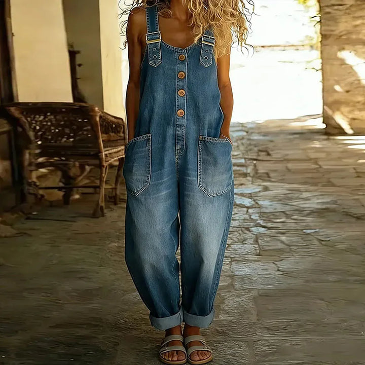 Mae™ | Mono vintage de algodón suave con efecto denim