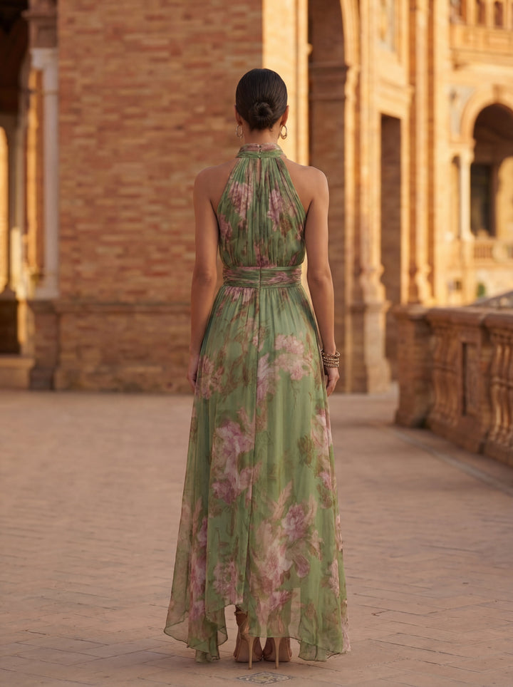 Carla | Vestido elegante fluido con estampado floral