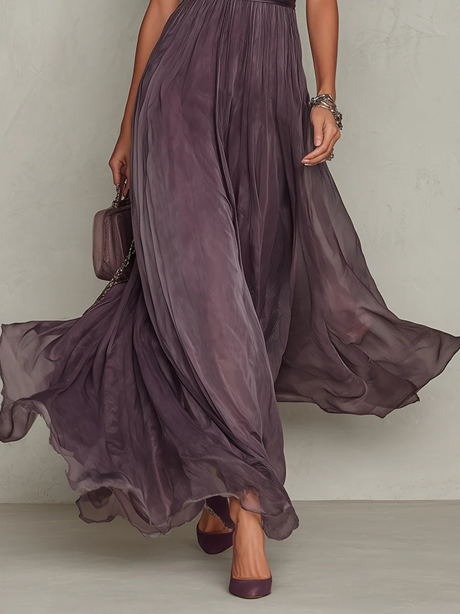 Martina | Vestido elegante de chiffon fluido