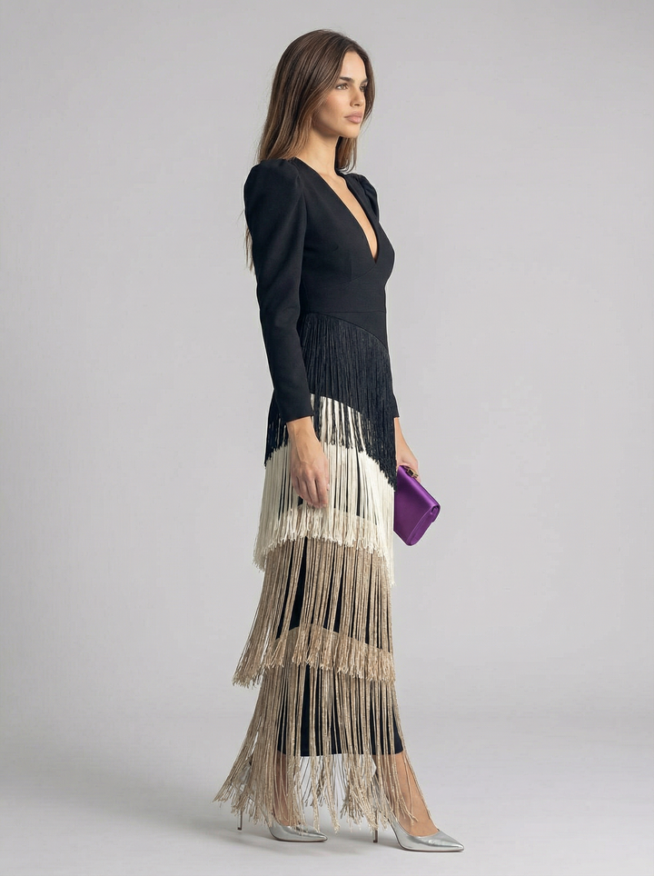 Salvia | Vestido con flecos