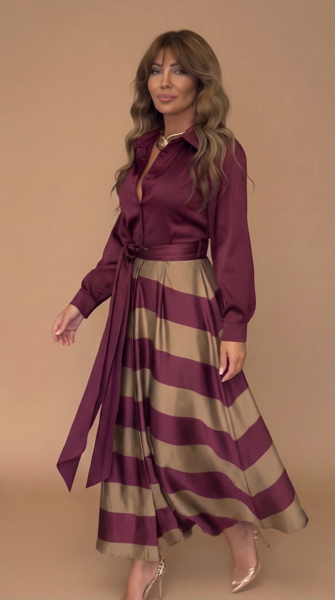Mila | Vestido maxi a rayas