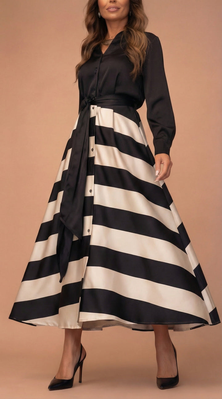 Mila | Vestido maxi a rayas
